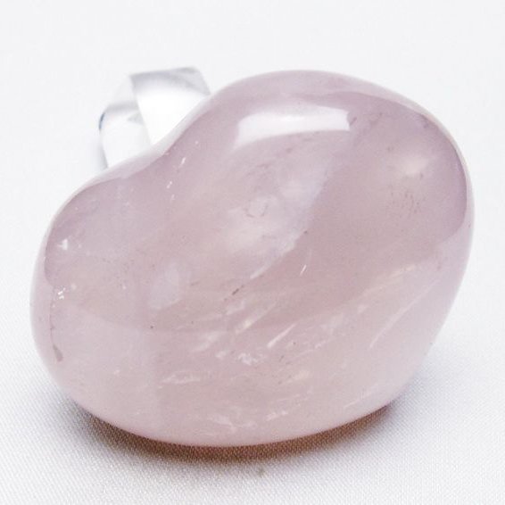 ローズクォーツハート置物[T225-8323]