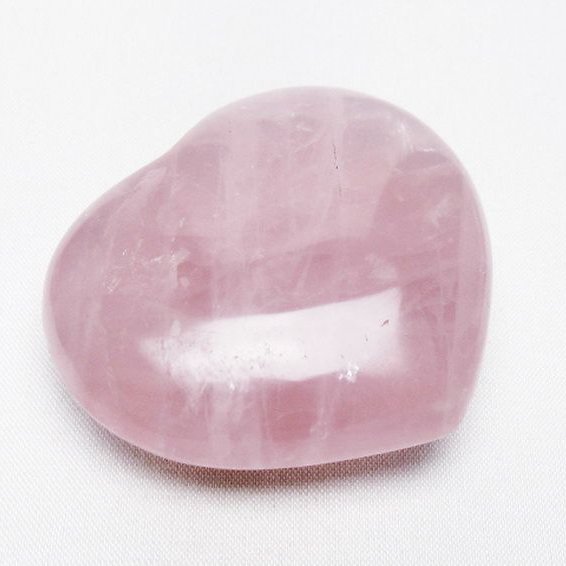 ローズクォーツハート置物[T225-8325]