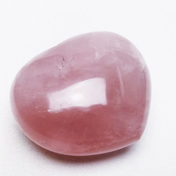 ローズクォーツハート置物[T225-8329]