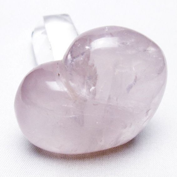ローズクォーツハート置物[T225-8357]