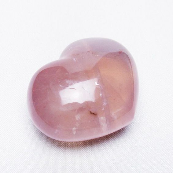 ローズクォーツハート置物[T225-8360]