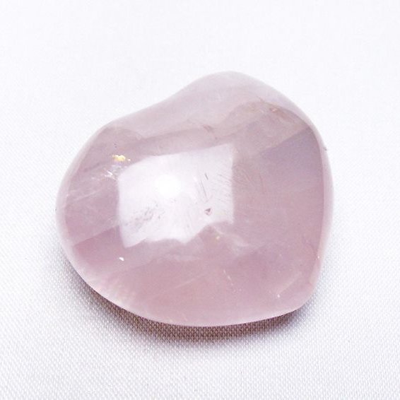 ローズクォーツハート置物[T225-8370]