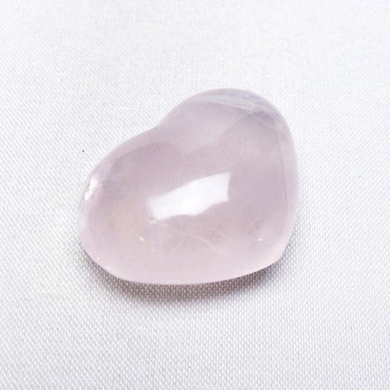ローズクォーツハート置物[T225-8386]