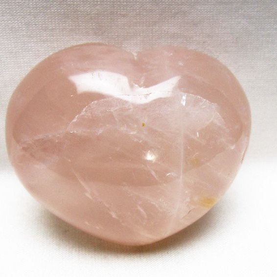 ローズクォーツハート置物 [t225-8762]