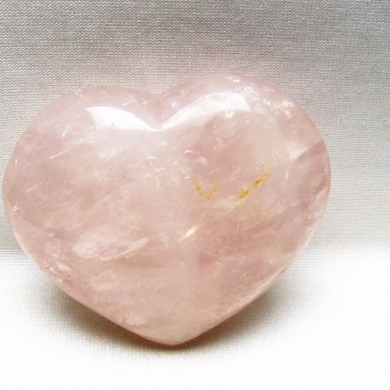 ローズクォーツハート置物 [t225-8774]