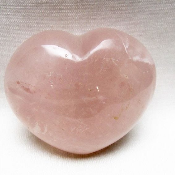 ローズクォーツハート置物 [t225-8787]