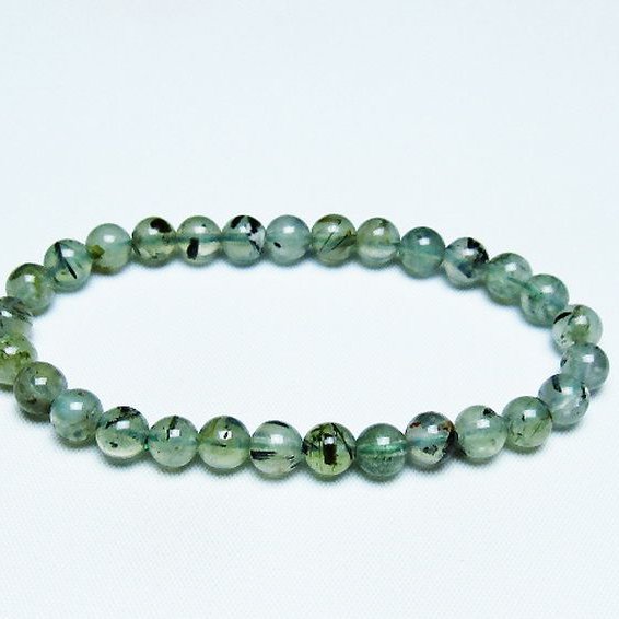 ルチル入りプレナイトブレスレット 7mm [T228-4410]