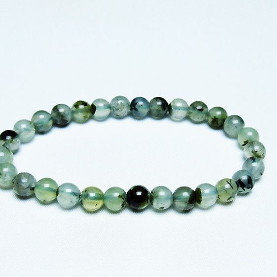 ルチル入りプレナイトブレスレット 7mm [T228-4425]