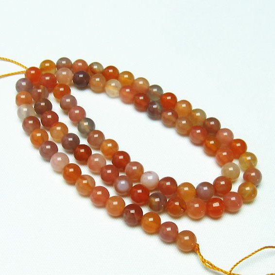 赤アゲート一連 5mm ビーズ [t232-1104]