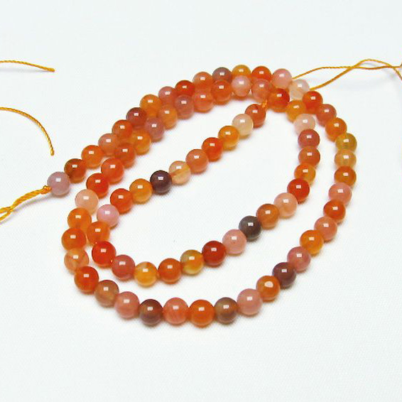 赤アゲート一連5mm ビーズ [t232-904]