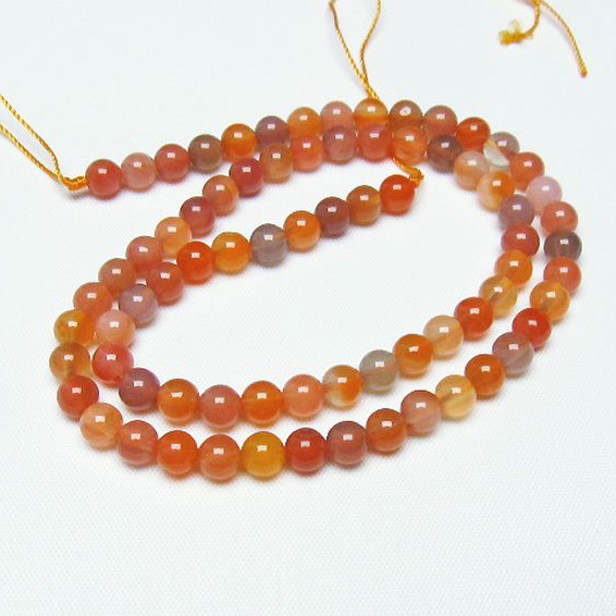 赤アゲート一連5mm ビーズ [t232-924]