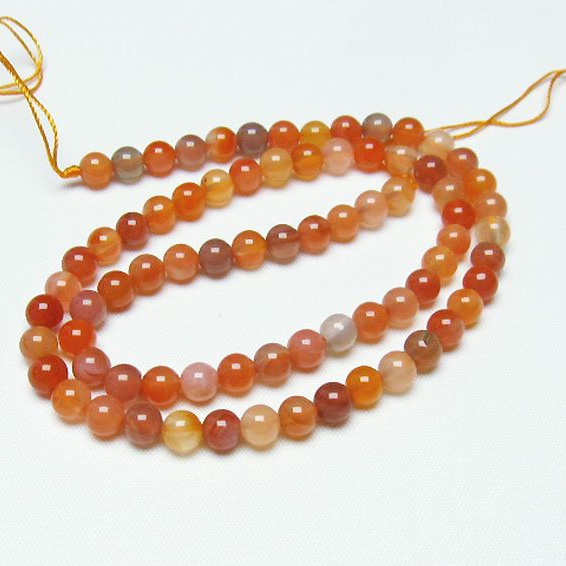 赤アゲート一連5mm ビーズ [t232-957]