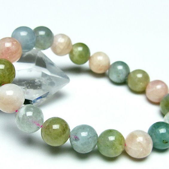 MIXベリルブレスレット 緑柱石11mm[T237-3219]