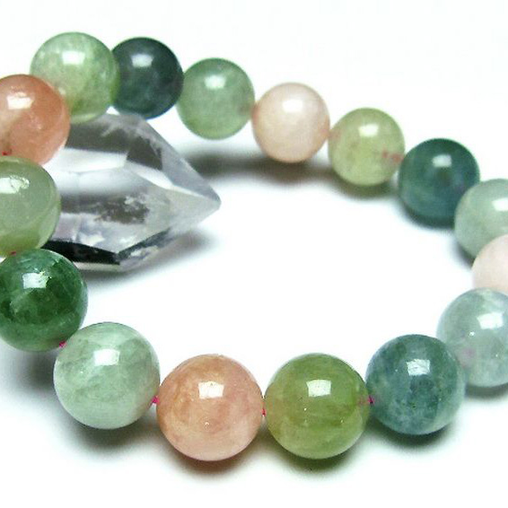 MIXベリルブレスレット 緑柱石14mm[T237-3247]