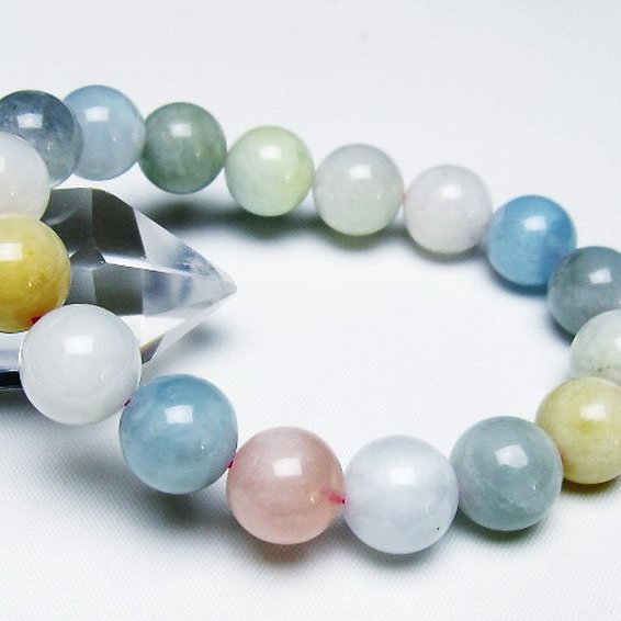 MIXベリルブレスレット 緑柱石 12mm [t237-4635]