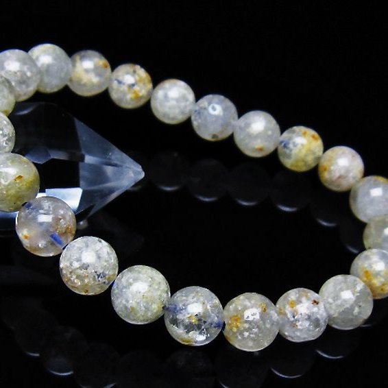 ホワイトガーデンファントムクォーツ ブレスレット 9mm [T239-3323]