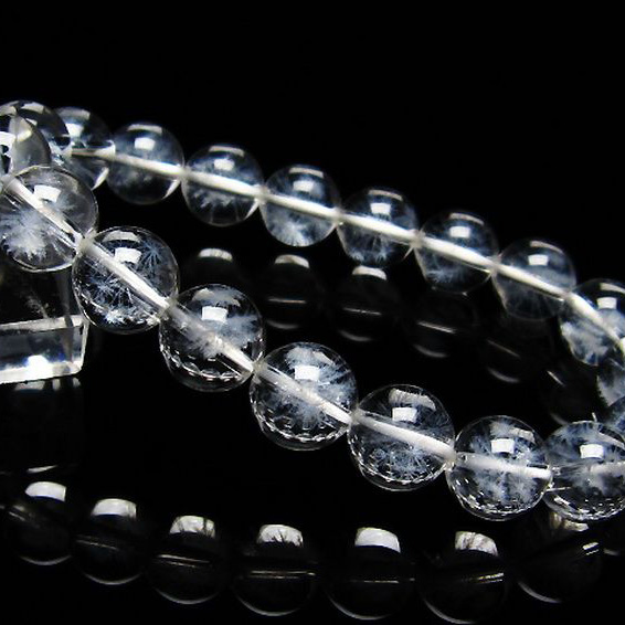 ホワイトスタークォーツ ブレスレット10mm[T241-2697]