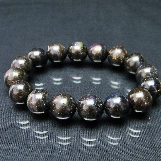 ブラックオパールブレスレット14mm[T249-3840]