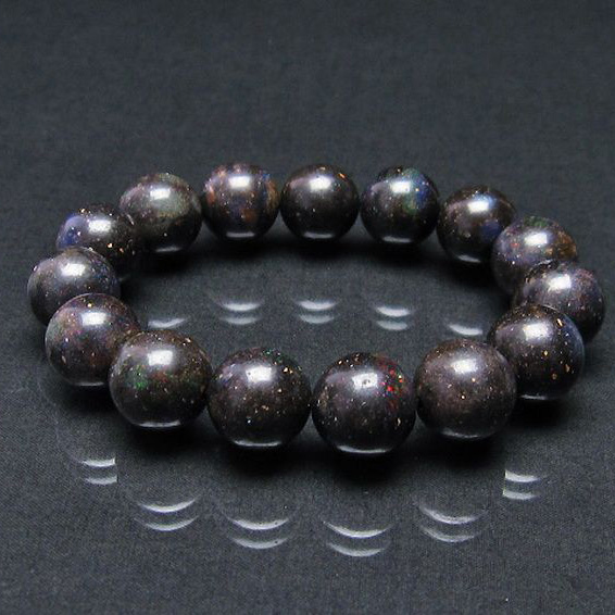 ブラックオパールブレスレット15mm[T249-3996]