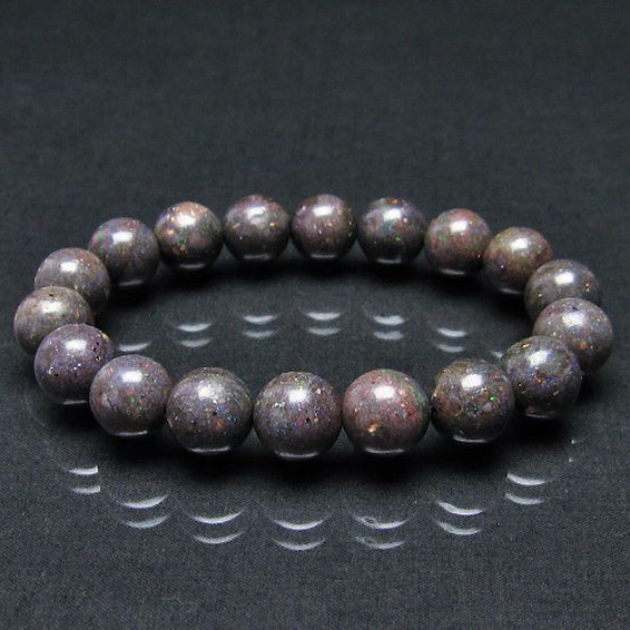 ブラックオパールブレスレット12mm[T249-4015]