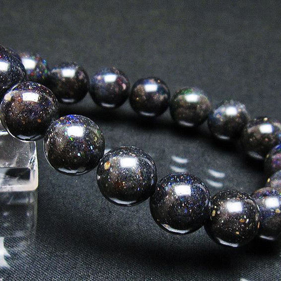 パワーストーン 天然石 ブラックオパールブレスレット 11mm [T249-4319]