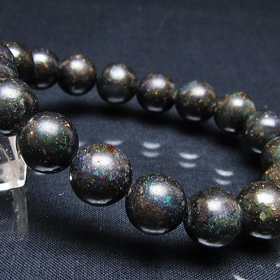 ブラックオパールブレスレット 12mm [T249-4563]