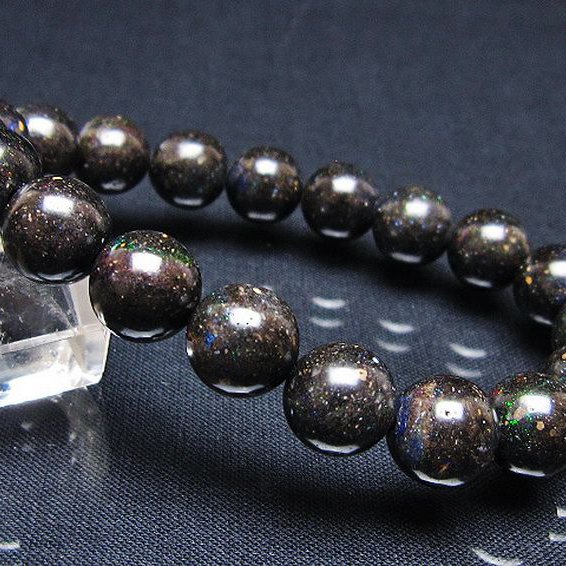 ブラックオパールブレスレット 11mm [T249-4575]