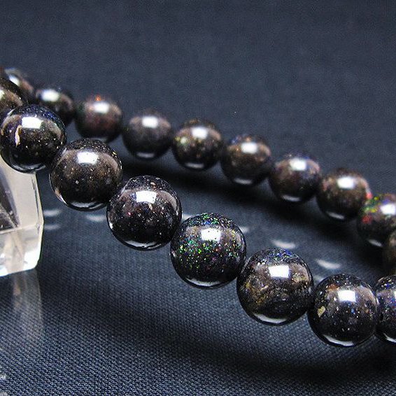 ブラックオパールブレスレット 9mm [T249-4625]
