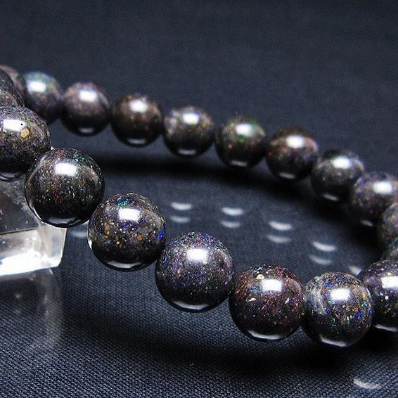ブラックオパールブレスレット 10mm [T249-4641]