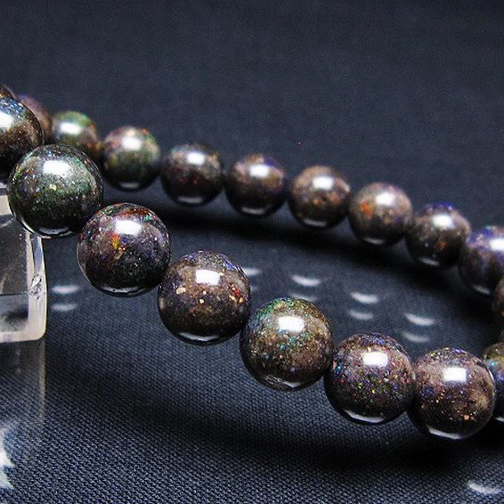 ブラックオパールブレスレット 9mm [T249-4646]