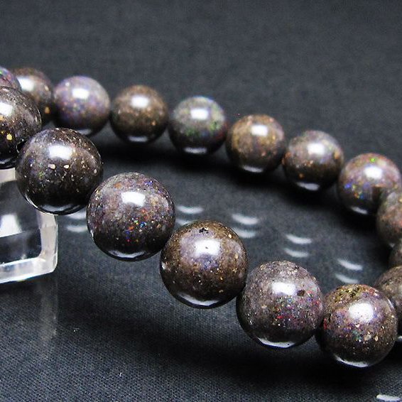 ブラックオパールブレスレット 12mm [T249-4725]