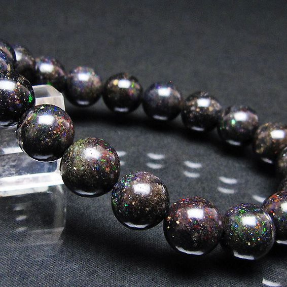 ブラックオパールブレスレット 11mm [T249-4737]