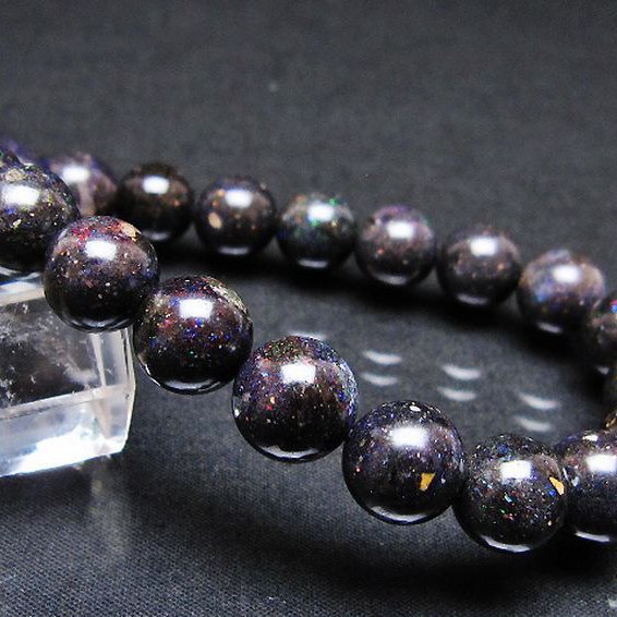 ブラックオパールブレスレット 10mm [T249-4815]