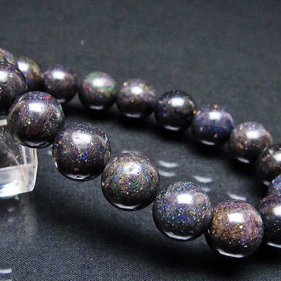 ブラックオパールブレスレット 12mm [T249-4826]