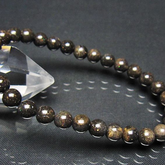 ブラックオパールブレスレット 6mm [t249-4861]