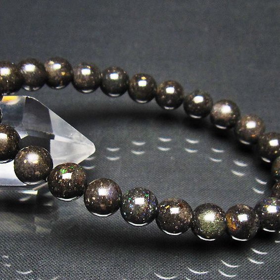 ブラックオパールブレスレット 8mm [t249-4876]