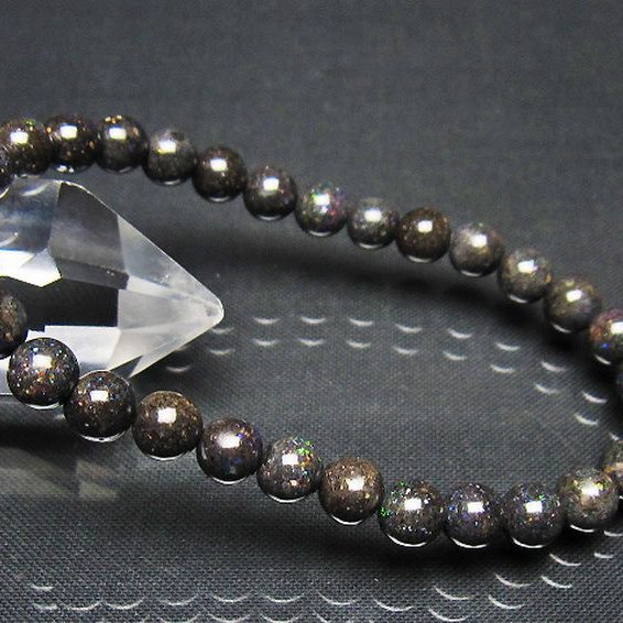 ブラックオパールブレスレット 6mm [t249-4913]