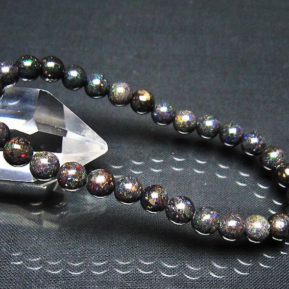 ブラックオパールブレスレット 6mm [t249-4960]