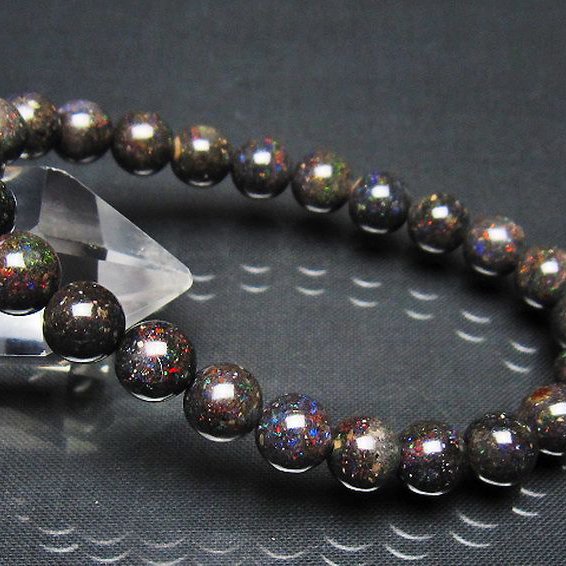 ブラックオパールブレスレット 8mm [t249-4981]