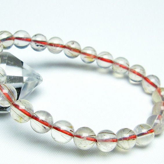 トルマリンインクォーツブレスレット8mm[T251-2902]