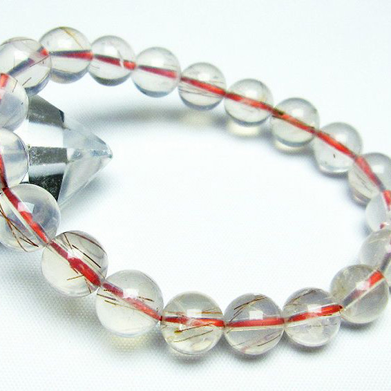 トルマリンインクォーツブレスレット9mm[T251-2907]