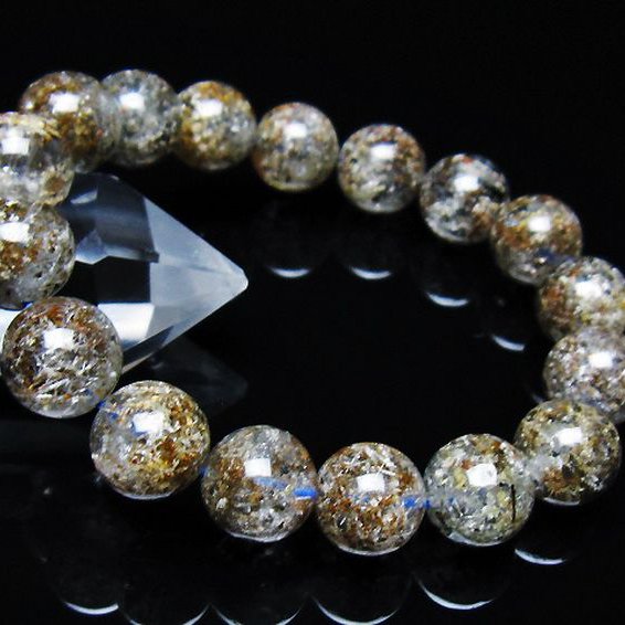 ガーデン トルマリンルチル入り ブレスレット 12mm [t253-3220]