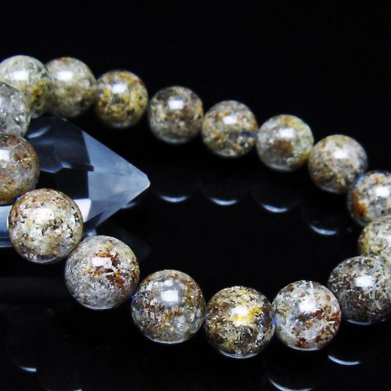 ガーデン トルマリンルチル入り ブレスレット 12mm [t253-3227]