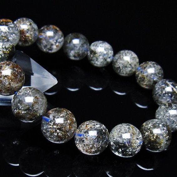 ガーデン トルマリンルチル入り ブレスレット 13mm [t253-3239]