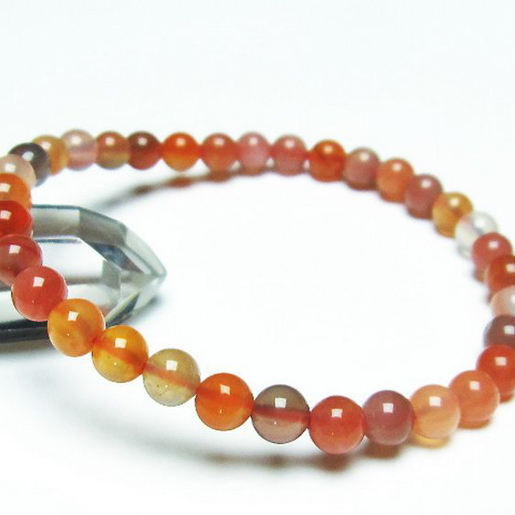 赤アゲートブレスレット5mm[T256-5087]