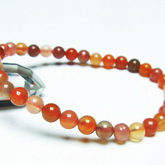 赤アゲートブレスレット5mm[T256-5088]