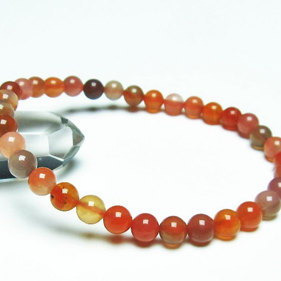 赤アゲートブレスレット5mm[T256-5096]