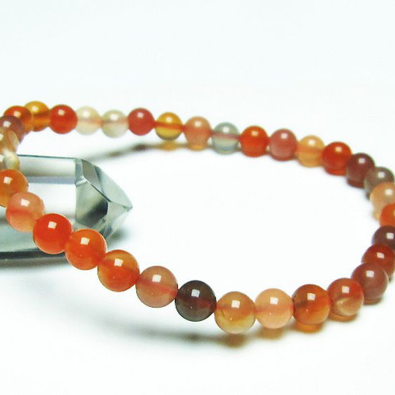 赤アゲートブレスレット5mm[T256-5102]