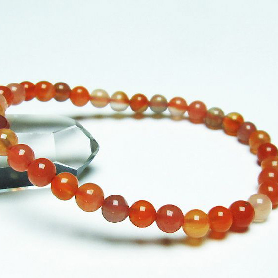 赤アゲートブレスレット5mm[T256-5123]