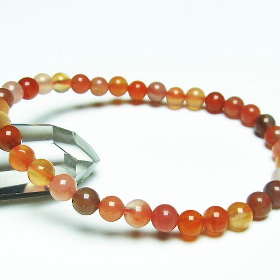 赤アゲートブレスレット5mm[T256-5128]